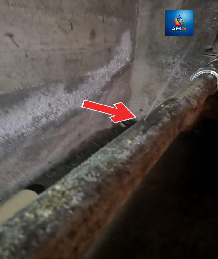 Fuite sur tuyauterie d'immeuble à Thonon-les-bains